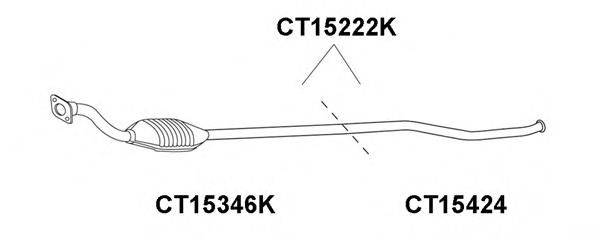 VENEPORTE CT15424 Ремонтная трубка, катализатор