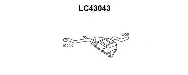 VENEPORTE LC43043 Средний глушитель выхлопных газов