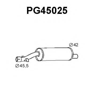 VENEPORTE PG45025 Средний глушитель выхлопных газов