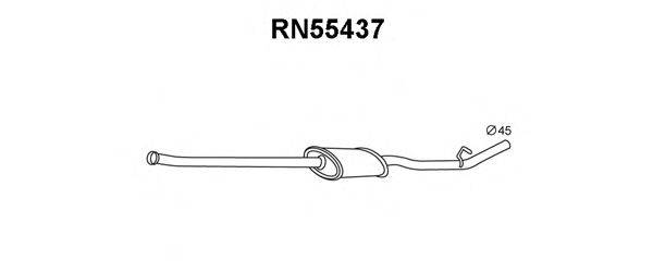 VENEPORTE RN55437 Средний глушитель выхлопных газов