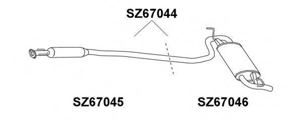 VENEPORTE SZ67045 Предглушитель выхлопных газов