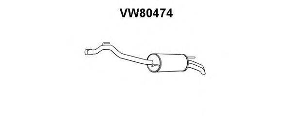 VENEPORTE VW80474 Глушитель выхлопных газов конечный