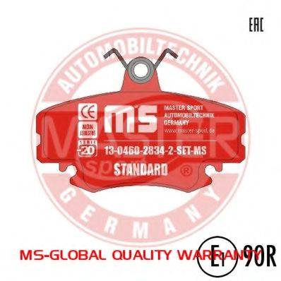 MASTER-SPORT 13046028342SETMS Комплект тормозных колодок, дисковый тормоз