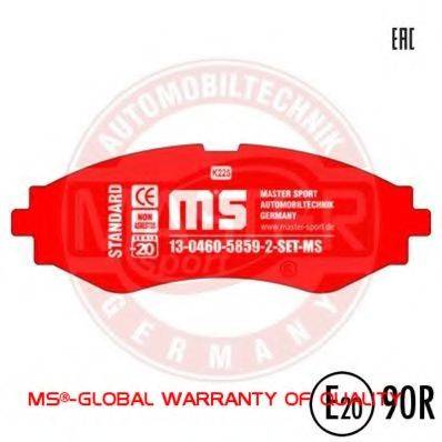MASTER-SPORT 13046058592SETMS Комплект тормозных колодок, дисковый тормоз