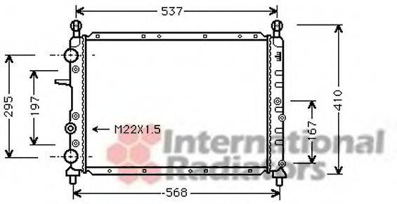 VAN WEZEL 01002048 Радиатор, охлаждение двигателя