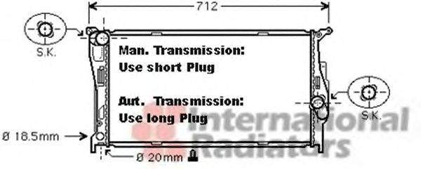 VAN WEZEL 06002293 Радиатор, охлаждение двигателя