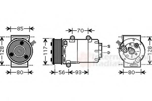 VAN WEZEL 1800K416 Компрессор, кондиционер