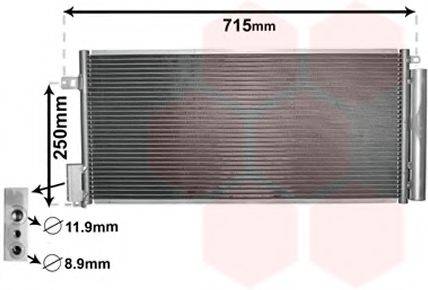 VAN WEZEL 17005310 Конденсатор, кондиционер