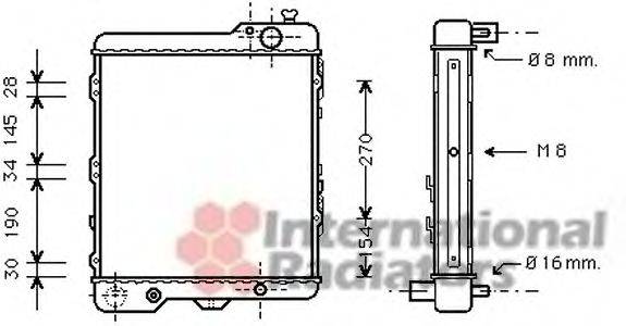 VAN WEZEL 03002038 Радиатор, охлаждение двигателя