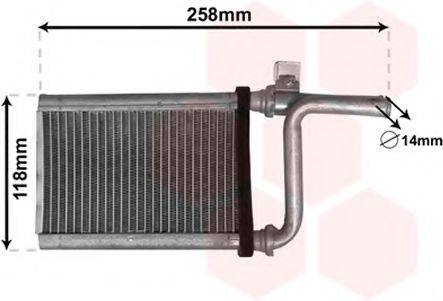VAN WEZEL 32006254 Теплообменник, отопление салона