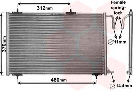 VAN WEZEL 40005257 Конденсатор, кондиционер