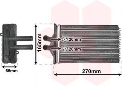 VAN WEZEL 74006082 Теплообменник, отопление салона