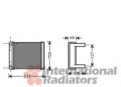 VAN WEZEL 30006385 Теплообменник, отопление салона