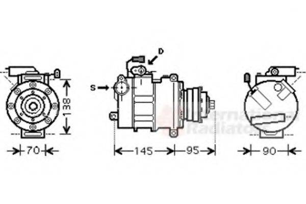 VAN WEZEL 0300K267 Компрессор, кондиционер