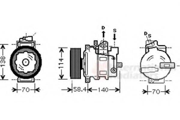 VAN WEZEL 0300K269 Компрессор, кондиционер