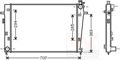 VAN WEZEL 82002204 Радиатор, охлаждение двигателя