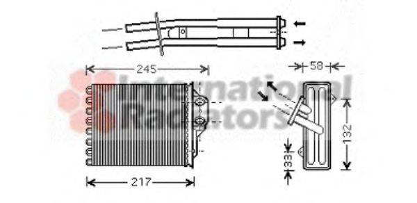 VAN WEZEL 17006304 Теплообменник, отопление салона