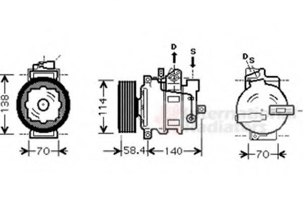 VAN WEZEL 0300K273 Компрессор, кондиционер