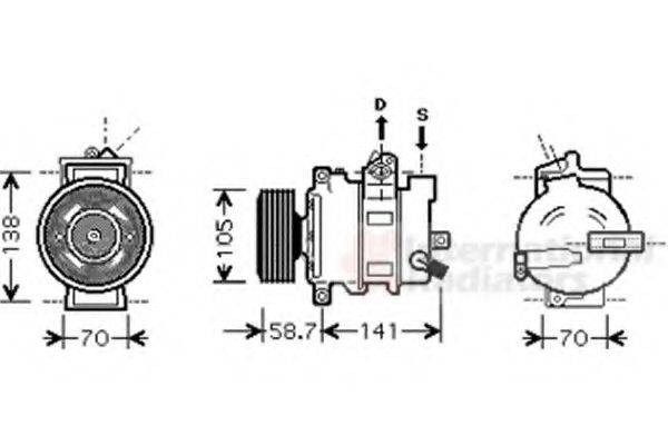 VAN WEZEL 0300K279 Компрессор, кондиционер