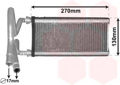 VAN WEZEL 53006706 Теплообменник, отопление салона