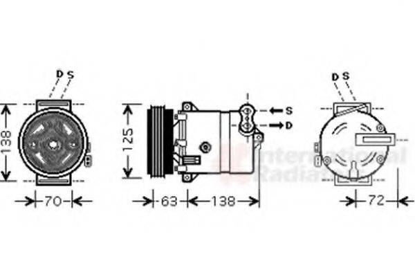 VAN WEZEL 1700K334 Компрессор, кондиционер