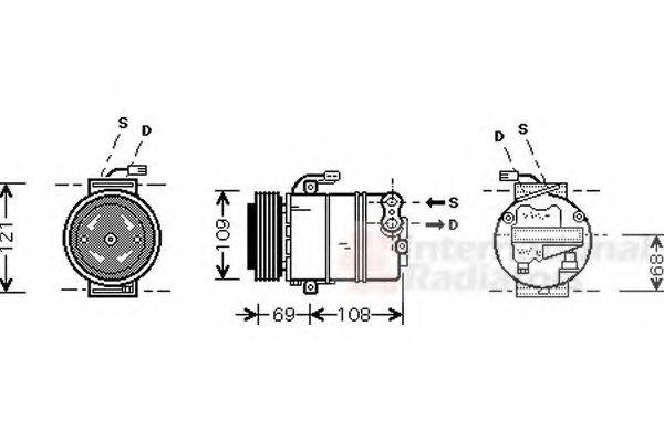 VAN WEZEL 3700K358 Компрессор, кондиционер