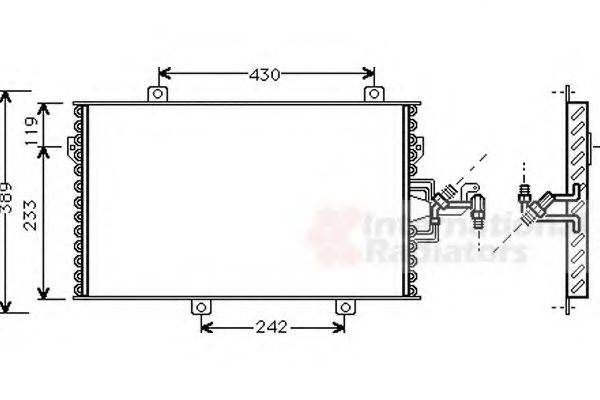 VAN WEZEL 17005153 Конденсатор, кондиционер