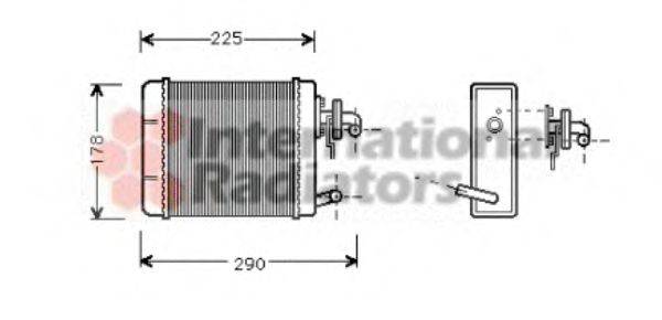 VAN WEZEL 17006102 Теплообменник, отопление салона