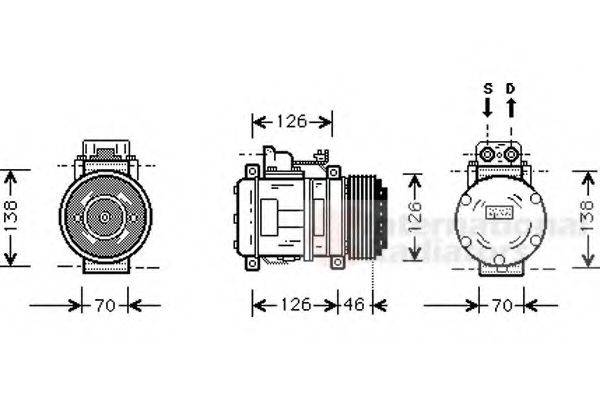 VAN WEZEL 3000K097 Компрессор, кондиционер