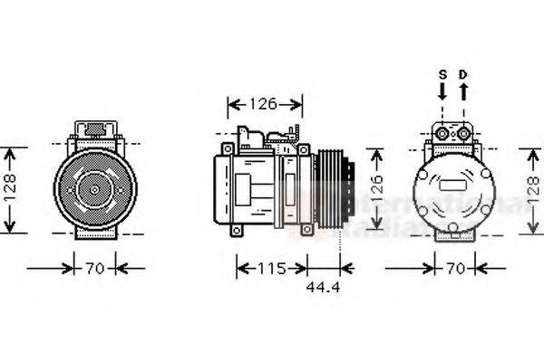 VAN WEZEL 3000K116 Компрессор, кондиционер