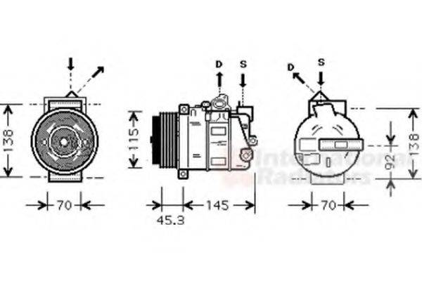 VAN WEZEL 3000K389 Компрессор, кондиционер