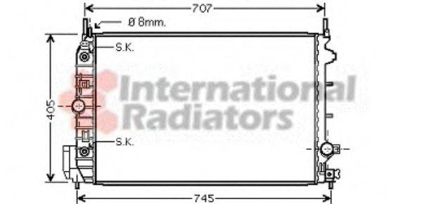 VAN WEZEL 37002388 Радиатор, охлаждение двигателя