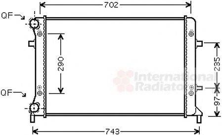 VAN WEZEL 58002228 Радиатор, охлаждение двигателя