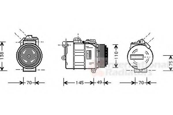 VAN WEZEL 0600K181 Компрессор, кондиционер