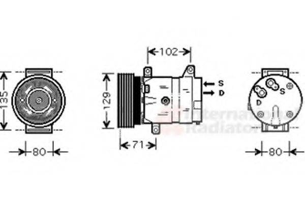 VAN WEZEL 4300K367 Компрессор, кондиционер