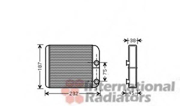 VAN WEZEL 59006129 Теплообменник, отопление салона