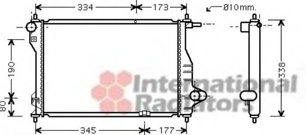 VAN WEZEL 81002075 Радиатор, охлаждение двигателя