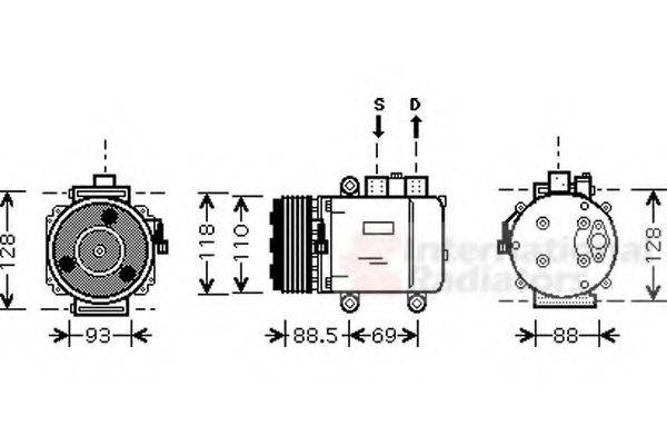 VAN WEZEL 1800K420 Компрессор, кондиционер