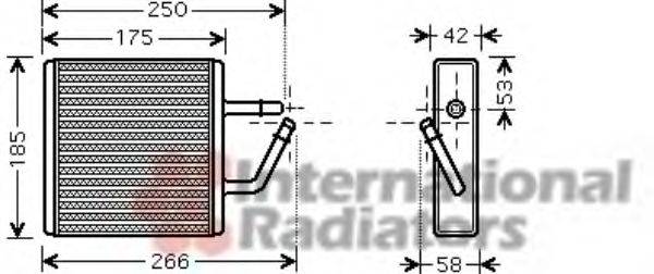 VAN WEZEL 27006194 Теплообменник, отопление салона