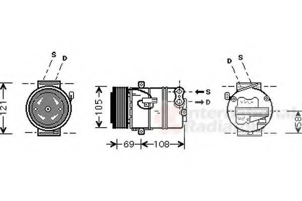 VAN WEZEL 3700K438 Компрессор, кондиционер