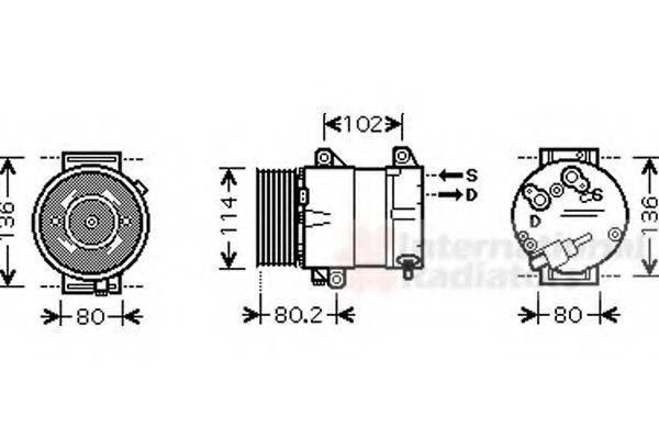 VAN WEZEL 4300K381 Компрессор, кондиционер