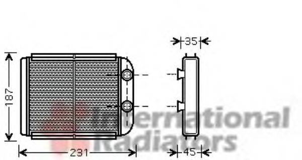 VAN WEZEL 59006132 Теплообменник, отопление салона