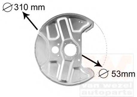 VAN WEZEL 5994372 Отражатель, диск тормозного механизма