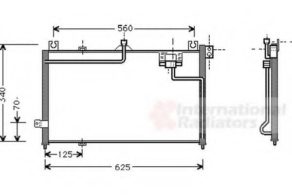 VAN WEZEL 27005125 Конденсатор, кондиционер