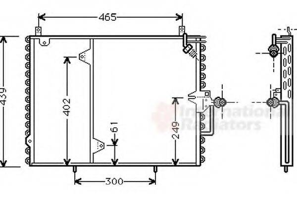 VAN WEZEL 30005160 Конденсатор, кондиционер