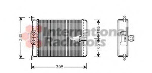 VAN WEZEL 30006187 Теплообменник, отопление салона