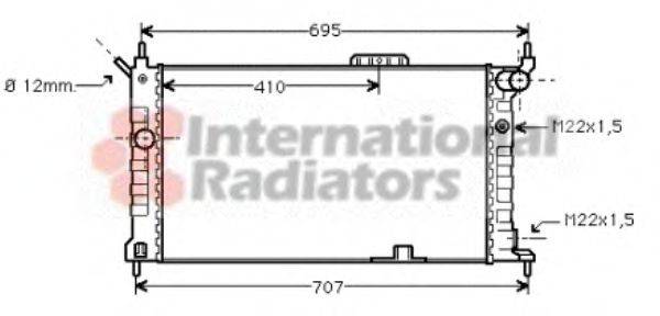 VAN WEZEL 37002091 Радиатор, охлаждение двигателя