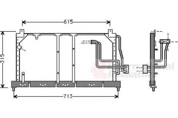 VAN WEZEL 37005224 Конденсатор, кондиционер