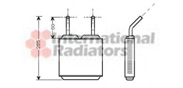 VAN WEZEL 37006115 Теплообменник, отопление салона