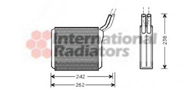 VAN WEZEL 37006205 Теплообменник, отопление салона